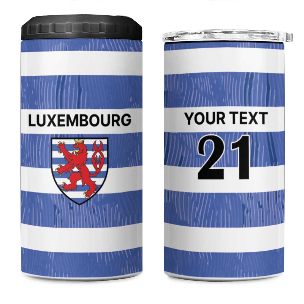 Luxembourg Rugby Custom 4 in 1 Can Cooler Tumbler Motifs 1997 Vintage LT9 - Wonder Print Shop