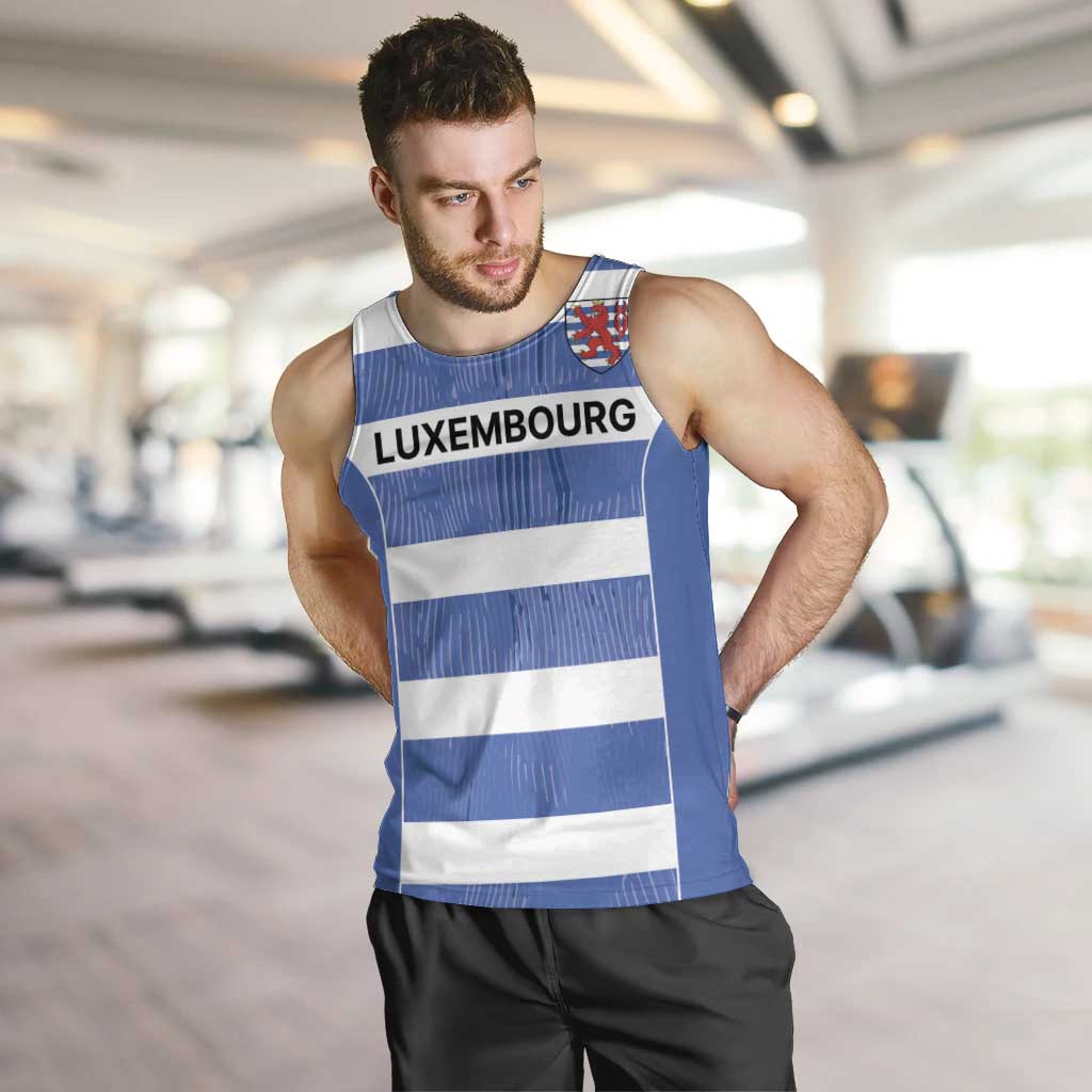 Luxembourg Rugby Custom Men Tank Top Motifs 1997 Vintage