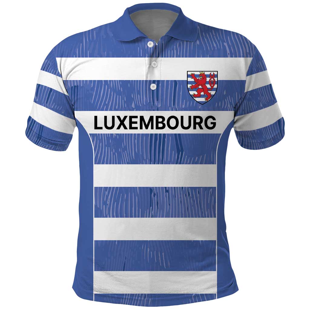 Luxembourg Rugby Custom Polo Shirt Motifs 1997 Vintage - Wonder Print Shop