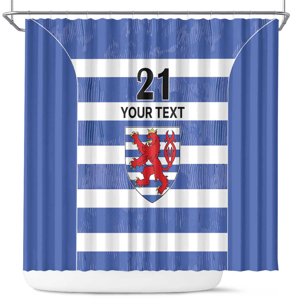 Luxembourg Rugby Custom Shower Curtain Motifs 1997 Vintage