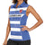 Luxembourg Rugby Custom Women Sleeveless Polo Shirt Motifs 1997 Vintage - Wonder Print Shop