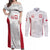 Poland Rugby Custom Couples Matching Off Shoulder Maxi Dress and Long Sleeve Button Shirt Biało-czerwoni The White and Reds Sporty Pattern LT9 - Wonder Print Shop