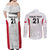 Poland Rugby Custom Couples Matching Off Shoulder Maxi Dress and Long Sleeve Button Shirt Biało-czerwoni The White and Reds Sporty Pattern LT9 - Wonder Print Shop