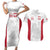 Poland Rugby Custom Couples Matching Short Sleeve Bodycon Dress and Hawaiian Shirt Biało-czerwoni The White and Reds Sporty Pattern LT9 - Wonder Print Shop