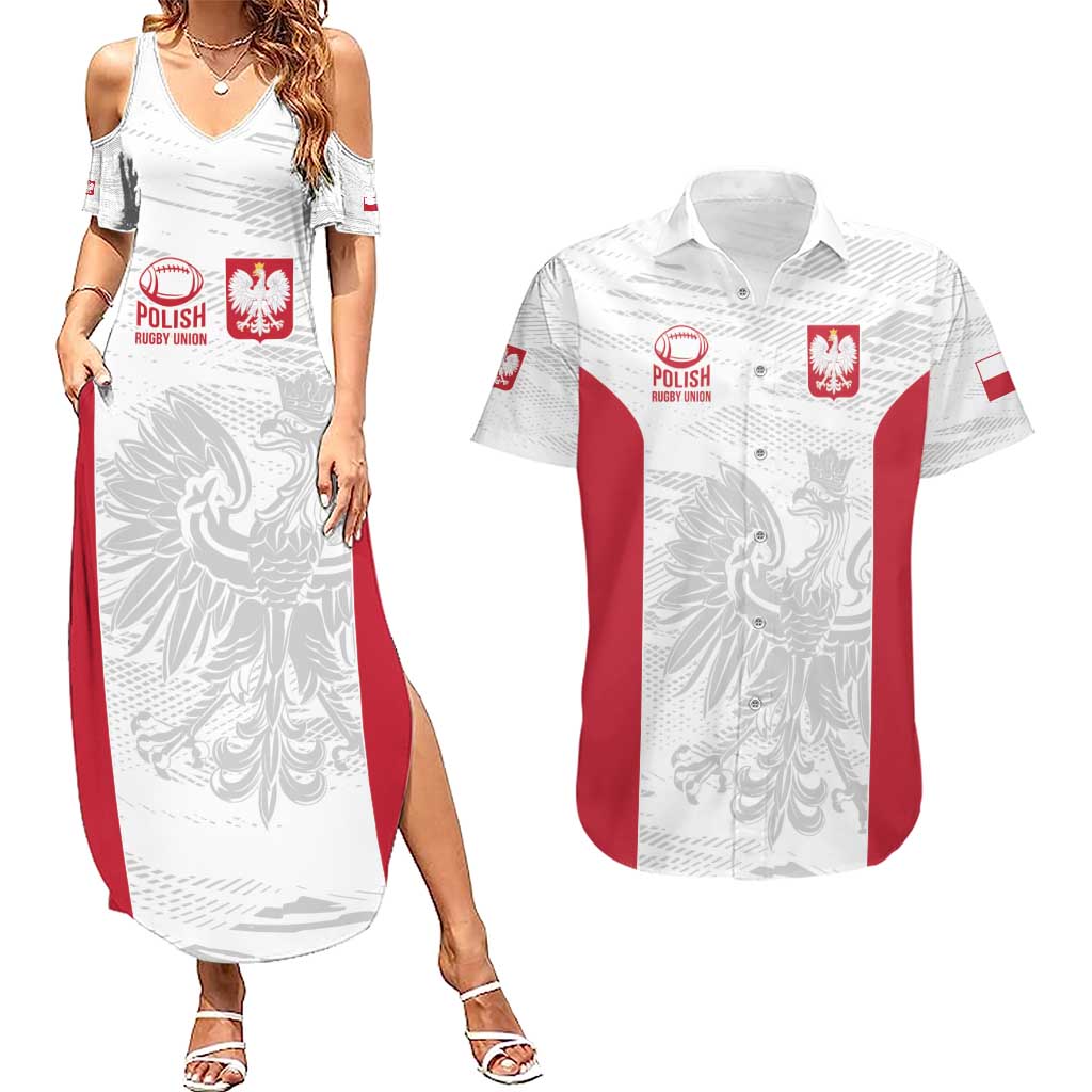 Poland Rugby Custom Couples Matching Summer Maxi Dress and Hawaiian Shirt Biało-czerwoni The White and Reds Sporty Pattern LT9 - Wonder Print Shop