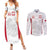 Poland Rugby Custom Couples Matching Summer Maxi Dress and Long Sleeve Button Shirt Biało-czerwoni The White and Reds Sporty Pattern LT9 - Wonder Print Shop