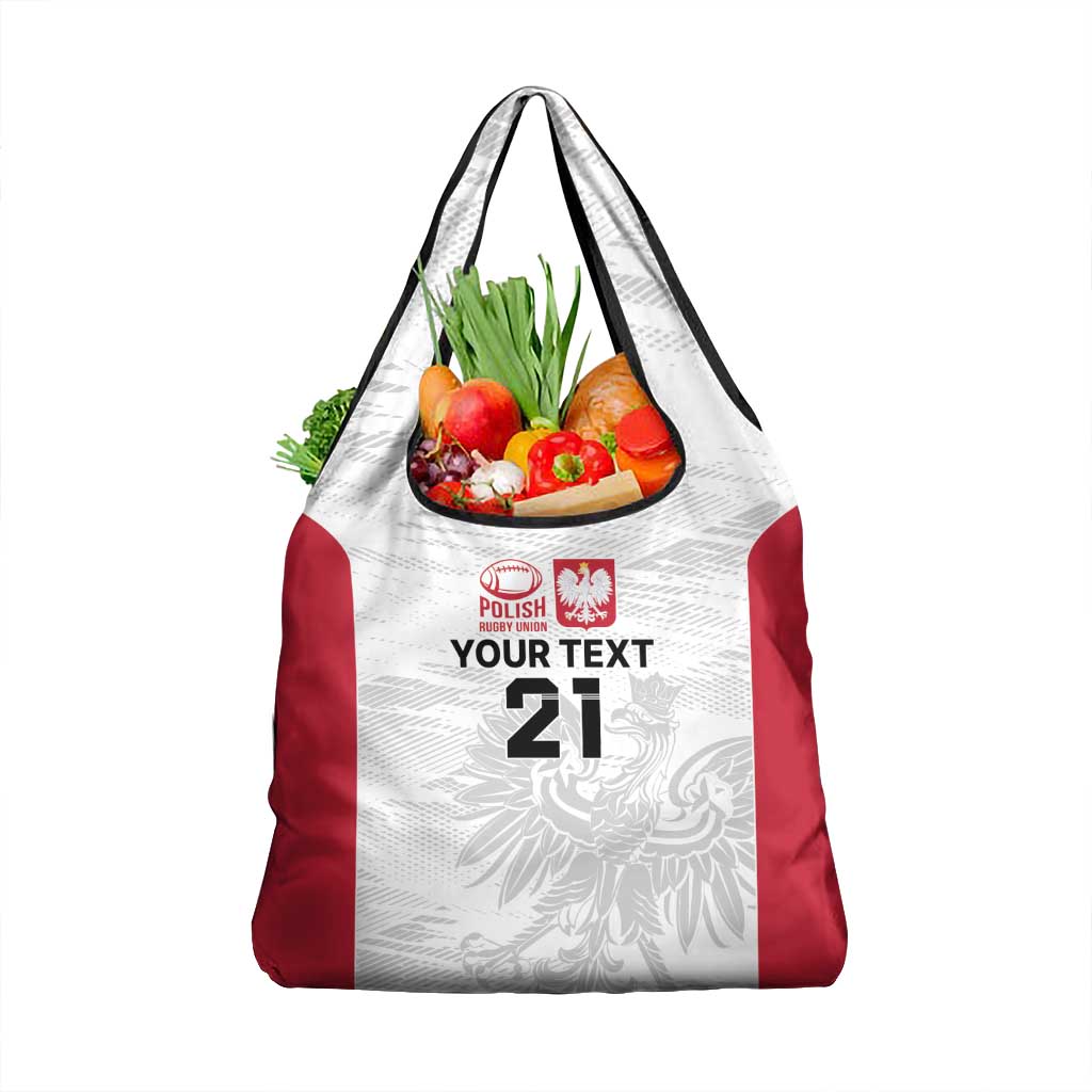 Poland Rugby Custom Grocery Bag Biało-czerwoni The White and Reds Sporty Pattern