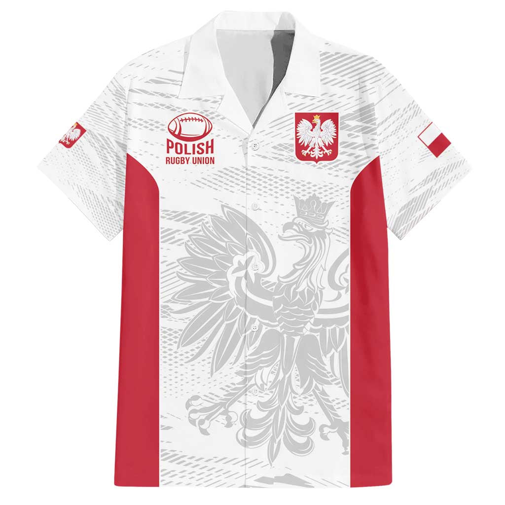 Poland Rugby Custom Hawaiian Shirt Biało-czerwoni The White and Reds Sporty Pattern - Wonder Print Shop