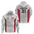 Poland Rugby Custom Hoodie Biało-czerwoni The White and Reds Sporty Pattern - Wonder Print Shop