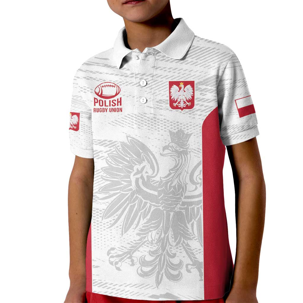 Poland Rugby Custom Kid Polo Shirt Biało-czerwoni The White and Reds Sporty Pattern - Wonder Print Shop