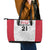 Poland Rugby Custom Leather Tote Bag Biało-czerwoni The White and Reds Sporty Pattern - Wonder Print Shop