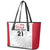 Poland Rugby Custom Leather Tote Bag Biało-czerwoni The White and Reds Sporty Pattern - Wonder Print Shop