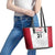 Poland Rugby Custom Leather Tote Bag Biało-czerwoni The White and Reds Sporty Pattern - Wonder Print Shop