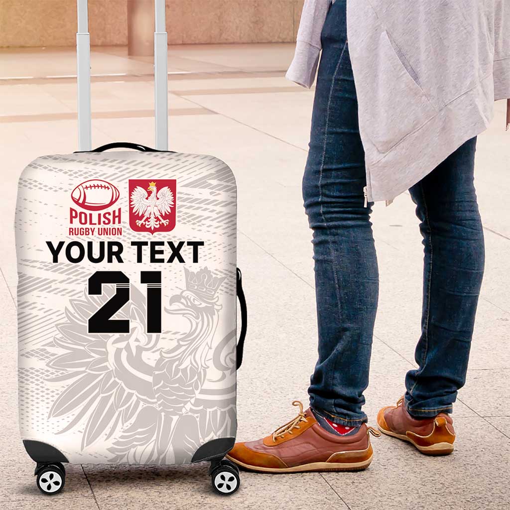 Poland Rugby Custom Luggage Cover Biało-czerwoni The White and Reds Sporty Pattern - Wonder Print Shop