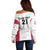 Poland Rugby Custom Off Shoulder Sweater Biało-czerwoni The White and Reds Sporty Pattern