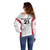 Poland Rugby Custom Off Shoulder Sweater Biało-czerwoni The White and Reds Sporty Pattern