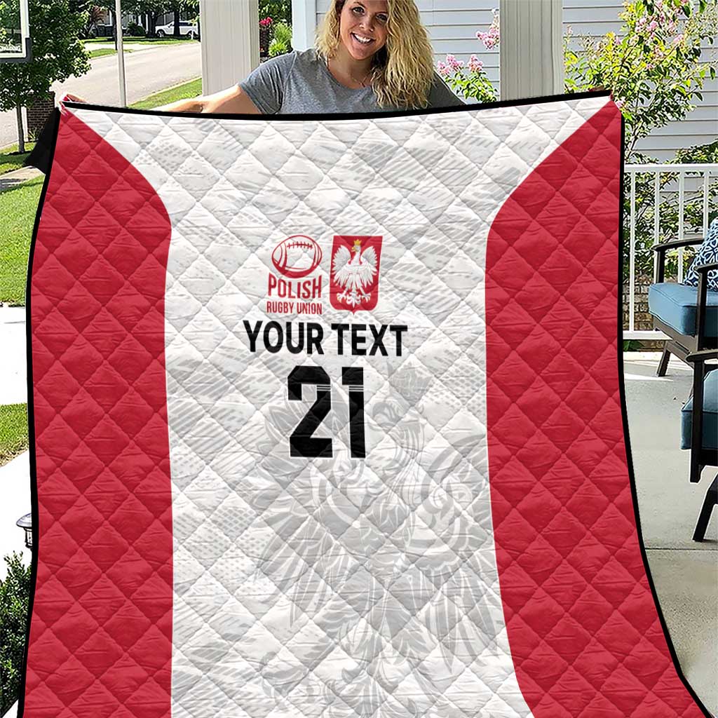 Poland Rugby Custom Quilt Biało-czerwoni The White and Reds Sporty Pattern - Wonder Print Shop