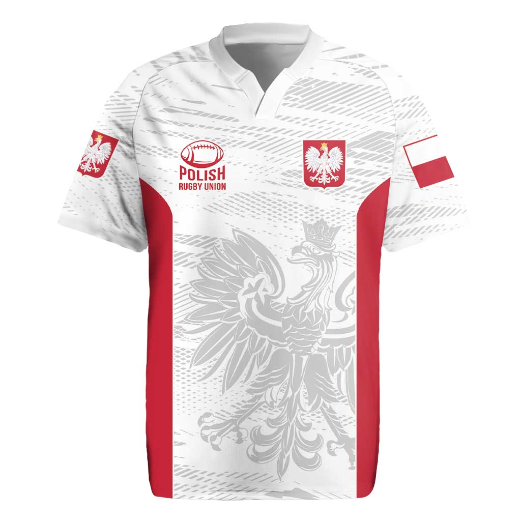 Poland Rugby Custom Rugby Jersey Biało-czerwoni The White and Reds Sporty Pattern - Wonder Print Shop