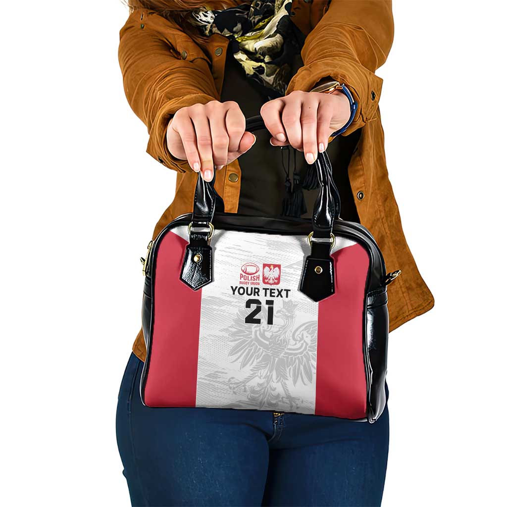 Poland Rugby Custom Shoulder Handbag Biało-czerwoni The White and Reds Sporty Pattern