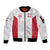 Poland Rugby Custom Sleeve Zip Bomber Jacket Biało-czerwoni The White and Reds Sporty Pattern - Wonder Print Shop