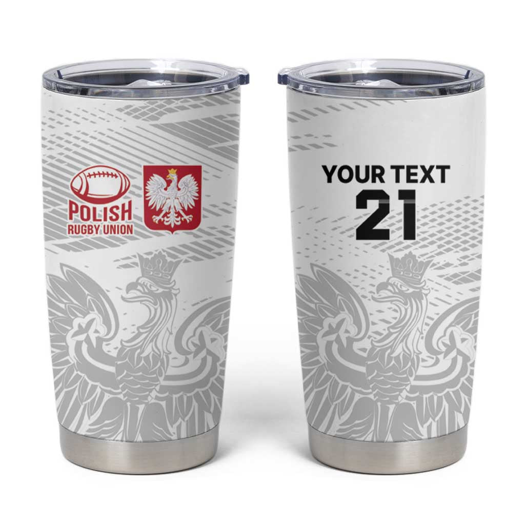 Poland Rugby Custom Tumbler Cup Biało-czerwoni The White and Reds Sporty Pattern - Wonder Print Shop