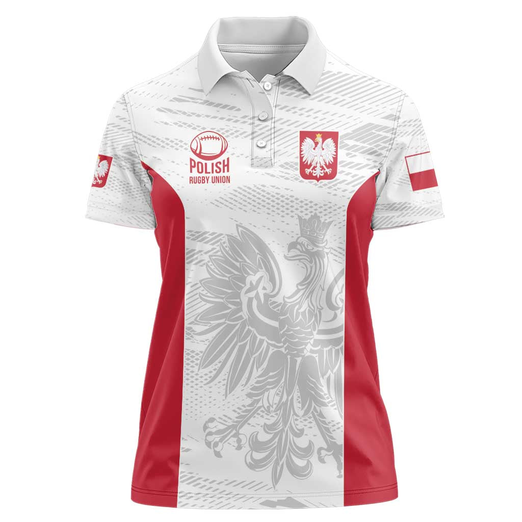 Poland Rugby Custom Women Polo Shirt Biało-czerwoni The White and Reds Sporty Pattern - Wonder Print Shop