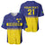 Sweden Rugby Custom Baseball Jersey Three Crowns of Sweden Blue Pattern LT9 - Wonder Print Shop