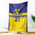 Sweden Rugby Custom Blanket Three Crowns of Sweden Blue Pattern