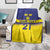 Sweden Rugby Custom Blanket Three Crowns of Sweden Blue Pattern