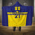 Sweden Rugby Custom Hooded Blanket Three Crowns of Sweden Blue Pattern