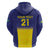 Sweden Rugby Custom Hoodie Three Crowns of Sweden Blue Pattern - Wonder Print Shop