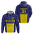 Sweden Rugby Custom Hoodie Three Crowns of Sweden Blue Pattern - Wonder Print Shop