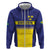 Sweden Rugby Custom Hoodie Three Crowns of Sweden Blue Pattern - Wonder Print Shop