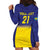 Sweden Rugby Custom Hoodie Dress Three Crowns of Sweden Blue Pattern - Wonder Print Shop