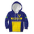 Sweden Rugby Custom Kid Hoodie Three Crowns of Sweden Blue Pattern - Wonder Print Shop