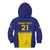 Sweden Rugby Custom Kid Hoodie Three Crowns of Sweden Blue Pattern - Wonder Print Shop