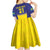 Sweden Rugby Custom Kid Short Sleeve Dress Three Crowns of Sweden Blue Pattern - Wonder Print Shop