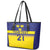 Sweden Rugby Custom Leather Tote Bag Three Crowns of Sweden Blue Pattern - Wonder Print Shop