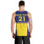 Sweden Rugby Custom Men Tank Top Three Crowns of Sweden Blue Pattern