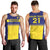 Sweden Rugby Custom Men Tank Top Three Crowns of Sweden Blue Pattern