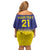 Sweden Rugby Custom Off Shoulder Short Dress Three Crowns of Sweden Blue Pattern - Wonder Print Shop