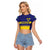 Sweden Rugby Custom Raglan Cropped T Shirt Three Crowns of Sweden Blue Pattern - Wonder Print Shop