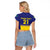 Sweden Rugby Custom Raglan Cropped T Shirt Three Crowns of Sweden Blue Pattern - Wonder Print Shop