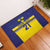 Sweden Rugby Custom Rubber Doormat Three Crowns of Sweden Blue Pattern - Wonder Print Shop