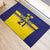 Sweden Rugby Custom Rubber Doormat Three Crowns of Sweden Blue Pattern - Wonder Print Shop