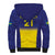 Sweden Rugby Custom Sherpa Hoodie Three Crowns of Sweden Blue Pattern - Wonder Print Shop