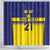 Sweden Rugby Custom Shower Curtain Three Crowns of Sweden Blue Pattern