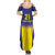 Sweden Rugby Custom Summer Maxi Dress Three Crowns of Sweden Blue Pattern