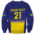 Sweden Rugby Custom Sweatshirt Three Crowns of Sweden Blue Pattern - Wonder Print Shop