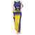 Sweden Rugby Custom Tank Maxi Dress Three Crowns of Sweden Blue Pattern